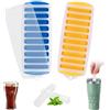 TSLBW 2 Pezzi Vassoio per Cubetti di Ghiaccio Bottiglia Fondo in Silicone Cubetti di Ghiaccio Riutilizzabili a Rilascio Facile con Coperchio Rimovibile per Bevande Sportive e Bottiglie d'Acqua