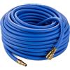 Poppstar Tubo per aria compressa attacco rapido 30 metri (PVC ibrido con tessuto, raccordi rapidi in ottone) tubo compressore aria 20 bar, blu