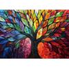 yoofun Puzzle-Tree of Life-1000 Pezzi Puzzle Vetro Colorato, Albero della Vita Puzzle 1000 Pezzi, Impossible Hard Challenge Puzzle per Adulti