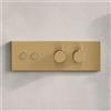 Fortis termostatico, 2 uscite, installazione orizzontale, per corpo incasso Blocco, 50712THBG, Blocco oro spazzolato [Rubinetteria Bagno > Rubinetteria Doccia]