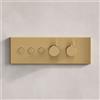 Fortis termostatico, 3 uscite, installazione orizzontale, per corpo incasso Blocco, 50713THBG, Blocco oro spazzolato [Rubinetteria Bagno > Rubinetteria Doccia]