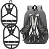 Omoojee Confezione da 2 fondine per scarpe per zaino con gancio a clip, portascarpe per scarpe da ginnastica, tacchetti, per viaggi, attività all'aperto, sport (L, nero), nero, Tinta unita