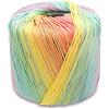 jiuzcare Filato per uncinetto Rainbow Yarn, 133 m, 100% cotone, colorato per calze, filo di cotone per ricamo a mano, multicolore [42# Colran]
