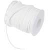 PATIKIL 2,65mm x 45m Cordino in Pelle Scamosciata Cordoncino Pelle Scamosciata Nastro Corda Finta Pelle Artigianato Floreale Pizzo per Bracciali Regalo Creazione Gioielli, Bianco
