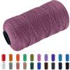 CAMAL Macrame Corda Polipropilene Filo Macrame 1.5mm Spago Colorato 200m Cordino per Borse Uncinetto Corde Colorate per Artigianato, Decorazioni per la Casa, Borsa a Tracolla (Rosa Antico)