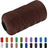 CAMAL Macrame Corda Polipropilene Filo Macrame 1.5mm Spago Colorato 200m Cordino per Borse Uncinetto Corde Colorate per Artigianato, Decorazioni per la Casa, Borsa a Tracolla (Caffè)