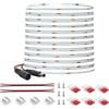 FCOB COB Striscia LED Flessibile Ad Alta Densità Bianco Freddo 6000K 480LEDs/M 10M DC24V 8mm Bianco PCB Dimmerabile IP30 per la Decorazione Interna (Non Include Alimentazione Controllore)