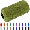 CAMAL Macrame Corda Polipropilene Filo Macrame 1.5mm Spago Colorato 200m Cordino per Borse Uncinetto Corde Colorate per Artigianato, Decorazioni per la Casa, Borsa a Tracolla (Verde Militare)