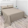 NARCISO - Trapuntino Matrimoniale Tinta Unita Ideale per la Mezza Stagione, Copriletto Leggero 260x270cm, Disponibile in Varie Colorazioni Uniche, Prodotto in Italia (Sabbia)