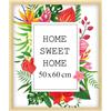 Mg Design Cornice 50x60 cm - colore Naturale, in legno, con vetro acrilico - da appendere in verticale o in orizzontale, senza sfondo, per foto, poster, puzzle