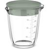 Mepal - Misurino in vetro con coperchio Chef it - Scala incisa di facile lettura - Adatto al forno e al microonde (senza coperchio) - Vetro di alta qualità - 500 ml - Nordic sage