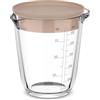 Mepal - Misurino in vetro con coperchio Chef it - Scala incisa di facile lettura - Adatto al forno e al microonde (senza coperchio) - Vetro di alta qualità - 500 ml - Chalk