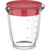 Mepal - Misurino in vetro con coperchio Chef it - Scala incisa di facile lettura - Adatto al forno e al microonde (senza coperchio) - Vetro di alta qualità - 500 ml - Coral