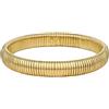 FOCALOOK Bracciale da Donnaa Elastico a Catena Serpente Regolabile in Acciaio Inossidabile Placcato Oro 18K Bracciale Regolabile Donna Oro Larghezza 10mm Confezione Regalo