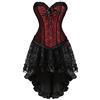 LJHH Donna Vestito a Strisce Zipper Palazzo modellamento Corpo Corsetto Elegante Bustino Vittoriano Matrimonio Donne Sexy Burlesque Overbust Corsetto Corsetti Intimo Bustino Waist