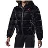 Nike Jordan Piumino Ragazza Boxy Fit Puffer, Nero Lucido (122-128 cm)