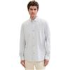 TOM TAILOR Denim 1041396 Camicia, 36421-Design a Righe Bianche Blu Navy, S Uomo