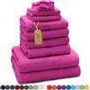 GREEN MARK Textilien GREEN MARK Confezione da 10 asciugamani in spugna di varie misure, 4 asciugamani per le mani, 2 teli doccia, 2 asciugamani per ospiti, 2 guanti da bagno, di colore rosa