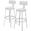 Vicco Sgabelli da bar Caracas, Bianco, 34 x 102 cm Set di 2