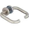 Bricard 666451 - Coppia di maniglie per porta su rosone INOX Tempo New Wave, 7 mm