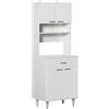 DecHome Credenza Alta da Cucina Madia Classica Bianca in Legno - D35344