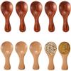 Lepidi 10 Pezzi Mini Cucchiaio di Legno, Cucchiaino di Miele, Antiscottatura Creatività Legno Mini Cucchiaino da Tè per Vasetti di Marmellata, Spezie, Zucchero, Miele, Caffè, Tè, Senape (2 Colori)