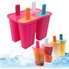 Probuk 1PCS Stampi per Ghiaccioli, 4 Cavità Stampi Ghiaccioli Silicone, Riutilizzabili Stampo Per Gelato Per Bambini, Stampi Per Ghiaccioli Fatti in Casa,Stampo Silicone Gelato Stecco,Senza BPA, Rosa