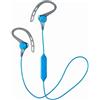 JVC Auricolari in ear sport Bluetooth con clip e gancio mobile (Pivot Motion), a prova di sudore (IPX2), autonomia 4 ore, Blu