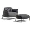 Poltrona Frau Archibald Gran Comfort Poltrona & Ottoman - Tessuto cat. B 10 Gaban