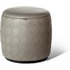 Poltrona Frau Grant Pouff De Luxe - diam. 46 cm - Pelle SC 80 Bruno Havana