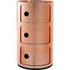 Kartell Componibili Metal Contenitore 3 Elementi Metallizzato