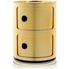 Kartell Componibili Metal Contenitore 2 Elementi Metallizzato