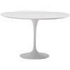 Knoll Saarinen Tavolo Rotondo - Base Bianca - Piano Laminato Bianco - diam. 120cm