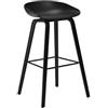 Hay - Sgabello bar About a stool - Nero - Frassino tinto - Designer Hee Welling