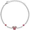Disney Bracciale Minnie Mouse, Acciaio Inossidabile e Zirconi per Bambini e Bambine, Lunghezza 13-18 cm, Gioielli