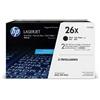 Hp confezione da 2 cartucce toner originali nero ad alta capacità laserjet 26x