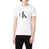 Calvin Klein Core Monologo Slim Tee J30j320935 Magliette a maniche corte, Bianco (Bright White), L Uomo