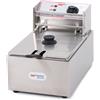 Ristoattrezzature Modello: 7728,Friggitrice Elettrica professionale 6 litri singola vasca in acciaio inox per Pub Bar Ristoranti da banco