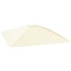 Outsunny Copertura per Gazebo 3x3 m da Giardino con 8 Fori di Drenaggio, in Tessuto Oxford 600D, Bianco Crema