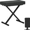 HOMCOM Sgabello per Pianoforte Pieghevole e Regolabile su 4 Altezze, in Pelle PU, Schiuma e Metallo, 60x32x53-63 cm, Nero