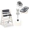 Hauck Seggiolone Beta+ con Cuscino Vassoio e Sdraietta - White