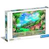 Clementoni - 33553 Collection - Lush Terrace On Lake - 3000 Pezzi - Puzzle Adulti, Made In Italy