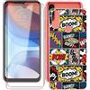 KJYF Custodia Cover per Motorola Moto E7i Power + Pellicola Protettiva in Vetro Temperato, Transparent Silicone Anti-Giallo TPU Case, 2 Pezzi Schermo Protettore per Moto E7i Power (6.5) - WMA4