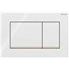 Geberit Placca Geberit Sigma20 Square Bianco / Dorato Doppio Tasto (ex Sigma30) | 115.883.KK.1 Bianco