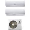 Zephir Climatizzatore Dual Split Inverter 9000+9000 Btu /h Condizionatore con Pompa di Calore Classe A++/A+ Gas R32 Wi-Fi (Unità Interna + Unità Esterna) - ZDUO9000WIFI Zduo
