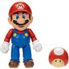 SUPER MARIO Nintendo Super Mario - Figura snodata Mario da 10,2 cm, con fungo Power Up, età 3+ (licenza ufficiale)