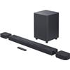 JBL Bar 1000, Soundbar a 7.1.4 Canali per TV con Casse Altoparlanti Surround Rimovibili a Batteria, Telecomando, Dolby Atmos, MultiBeam e DTS:X, Conne