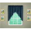 Today's Curtain Emelia Original - Coppia di festoni in voile 96,5 cm, blu navy, 152,4 cm x 96,5 cm (lunghezza x larghezza)