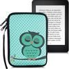 kwmobile Custodia Universale per eReader - Copertina in Neoprene turchese/marrone/menta con Chiusura a Zip - Misura 17 x 12 x 2 cm - Astuccio portatablet