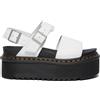 DR. MARTENS SANDALO PLATFORM DI PELLE CON CINTURINO VOSS QUAD - 26725100 - bianco